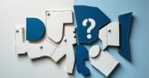 A visual representation showing public dissatisfaction, with varied shades of blue and grey in a modern art style.