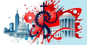Due Gen Z: un simbolo che rappresenta il crescente divario politico nella generazione giovane.